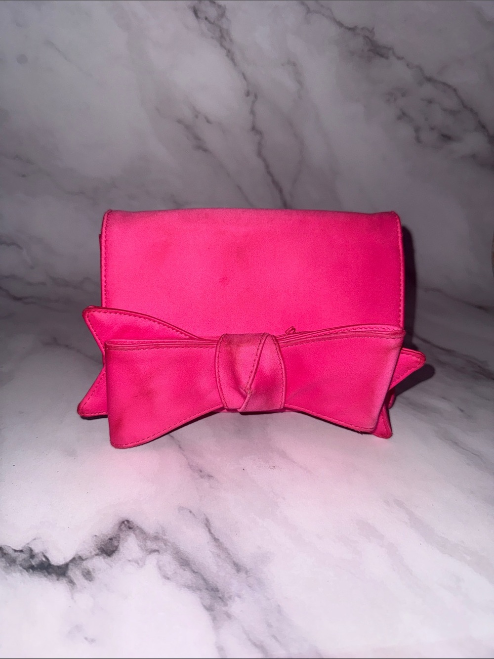 Ted Baker London Hot Pink Bow-Front Clutch
